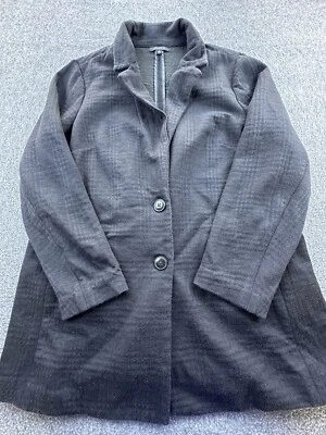 Blazer Torrid Mujer Talla 2 Negro Patrón Gofre Botones Delanteros Chaqueta Negocios Foto 1 de 4