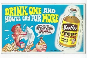 1969 Topps Wacky Ads #10 BOO-HOO DRINK long perf ex - Bild 1 von 2