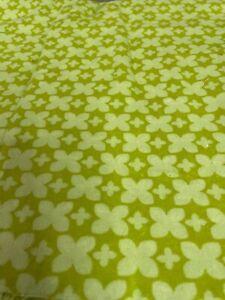 Fabric Lot 6 Yards 42 Wide Green Geometric Print Cotton Flannel Light Weight