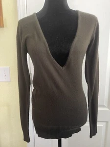 Finess Women's Long Sleeve Brown V-Neck Pullover Knit Sweater Size S - Picture 1 of 6