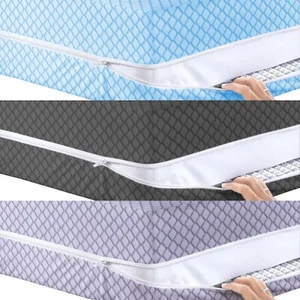 Protector de colchón antialérgico para chinches de cama con cremallera a prueba de polvo carcasa total - Imagen 1 de 53
