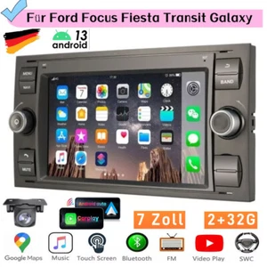 7 Zoll Carplay Autoradio Für Ford Focus Fiesta Transit Galaxy 2+32G GPS Kamera - Bild 1 von 14