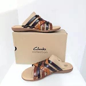 Sandalo donna Clarks Elizabelle Rio comfort 26177118 marrone misto pelle taglia 11 - Foto 1 di 6