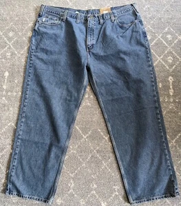 Carhartt Jeans Herren Größe 50x32 Blau Denim Relaxed Fit Straight Leg Jeans Neu - Bild 1 von 6