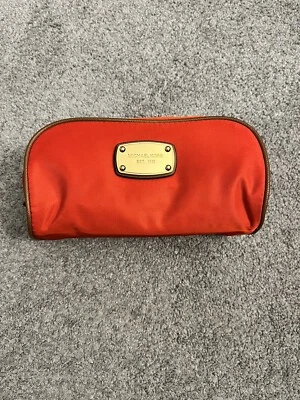 Michael Kors Red Nylon Travel Toiletry Makeup bag AV-1412 35S5GAYC6C - Image 1 of 4