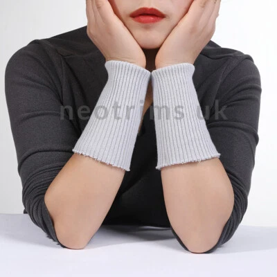 Rib Knit Cuffs Pair,Tubular Ribbing Seamless Cuffing Fabric ReVamp Bomber Jacket - Image 1 of 4