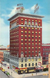 Postal NE: Hill Hotel, Omaha, Nebraska, sin publicar, años 50 - Imagen 1 de 2