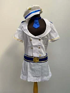 Blanco Sexy Marinero Niña Conjunto Talla 12-14 - NUEVO Elegante Vestido Disfraz Uniformes - Imagen 1 de 5