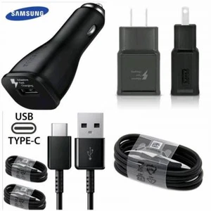 Samsung Galaxy S8 8 Plus Note 9/8 Fast Wall + Car Charger USB Type-C lot - Picture 1 of 24