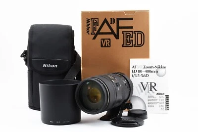 [Near Mint Boxed] Nikon AF 80-400mm f/4.5-5.6 D ED VR Zoom Hood Case Japan 726 - Image 1 of 4