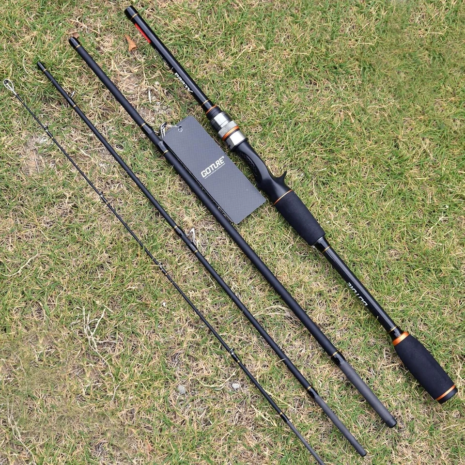 Goture Xceed 1.98m 2.4m Carbon Fiber Spinning Travel Fishing Rod M/MH Lure Rod - Image 1 of 2