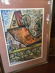 Original Sofia czekay Primitive Polish Grandma Moses painting on paper signed - Picture 1 of 13