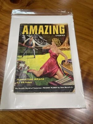 Vintage Pulp Amazing Stories  July 1954 Philip K Dick  Blonde in Trouble GGA - Image 1 of 4