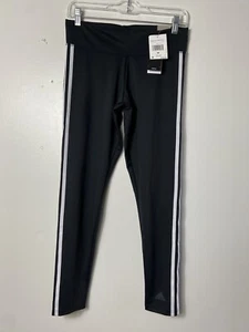 adidas Women's D2M 3-Stripes Mid -Rise Long Tights, Black-Medium - Picture 1 of 12