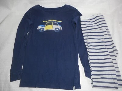 2шт Baby Gap ребенка ясельного возраста 4 лет синий/белый пижамы с длинным рукавом и брюки автомобиля доска для серфинга - Изображение 1 из 4