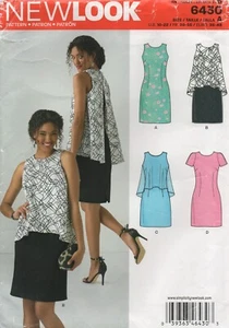 New Look Sewing Pattern 6430 Dress Fitted with Sheer Overlay Size 10 - 22 New - Picture 1 of 13
