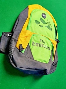 NEW Fly Emirates Boys Back Pack. Black Lime Yellow Aged 3 to 8. Lightweight - Picture 1 of 3
