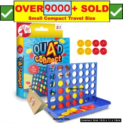 Connect 4 Mini Travel Game | 4 in a Line Board Game | Family Toy | Kids Holiday - Image 1 of 4