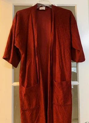 Bata de terciopelo roja de colección para mujer de acetato y nailon para mujer talla única Foto 1 de 4