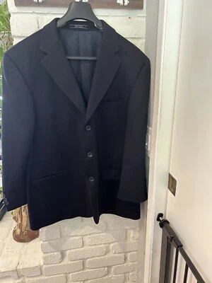 Arnold Brant  Men's Piano Cashmere  Blazer Sport Coat Sports Jacket navy Blue - Image 1 of 4