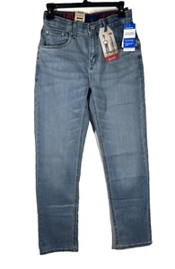 Levi's 514 Jeans Boy's Size 16 Blue Straight Fit Adjustable Waistband Reg 28x30 - Picture 1 of 11