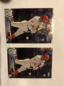2018 Topps Chrome Update Series Victor Robles FIRE!!! Error Card Bad Cut - Picture 1 of 3