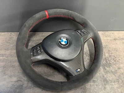 BMW 1 3 SERIES E81 E82 E87 E88 E90 E91 E92 E93 X1 E84 M Steering Wheel ALCANTARA - Image 1 of 4