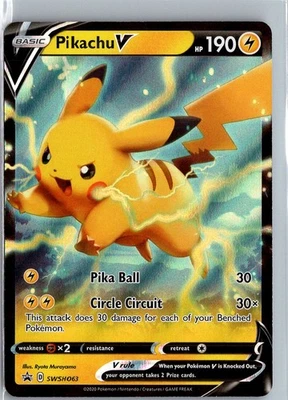 Pikachu V Normal Promo SWSH: Sword & Shield Promo Cards - SWSH063 NM - Image 1 of 2
