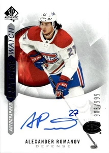 2020-21 SP AUTHENTIC FUTURE WATCH AUTOGRAPH ROOKIE ALEXANDER ROMANOV RC AUTO - Picture 1 of 2