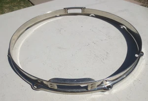 Slingerland Radio King-BOTTOM Doppelflansch Snare Drum Rim/Hoop Messing 8 Lug #2 - Bild 1 von 11