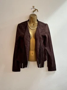BNWT Trendy Joseph Ribkoff Chestnut Faux Suede Tassel Jacket Size 12 RRP £202 - Picture 1 of 9