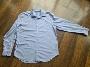 Size XL The Signature Shirt, Slim Fit Old Navy Longsleeve, Cotton, Blue/Dots - Picture 1 of 7