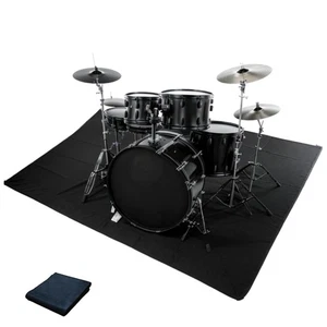 Drum Rug, Drum Mat with Non-Slip Grip Bottom(4x5.3Ft), Drum Carpet for Noise ... - Picture 1 of 6