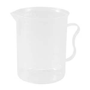 Measuring Jug 250mL Graduated Beaker Clear White Plastic Cup F5G61351 - Picture 1 of 9