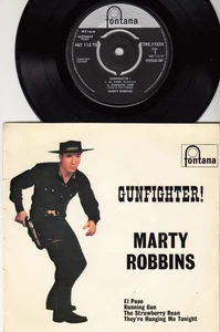 MARTY ROBBINS *GUNFIGHTER!* 1959 UK EP COUNTRY *EL PASO/RUNNING GUN+2* - Picture 1 of 2