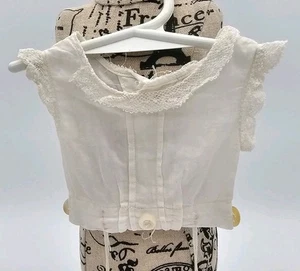 Antikes 4 3/4" Baumwoll Negligee für antike oder frühe Puppe  - Bild 1 von 8