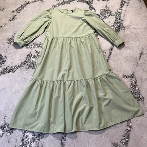 Defacto Kleid Damen Größe 12/44 Hellgrün Modern Bohemian Stufen Maxi - Bild 1 von 9