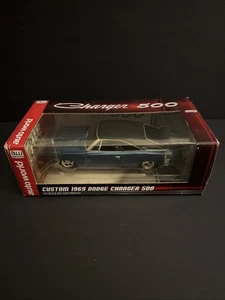 1969 Custom Dodge Charger 500 hellblau 1:24 Auto World - Bild 1 von 9