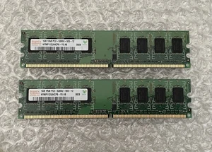 2 * Hynix Ram 1 x 1GB 1Rx8 PC2-5300U-555-12 memory stick - Picture 1 of 3