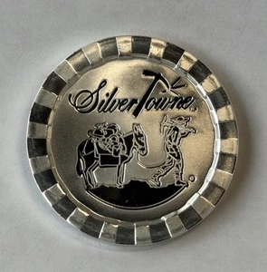 SILBER TOWNE 1 OZ. .999 SILBER POKER CHIP STIL STACKER - Bild 1 von 2