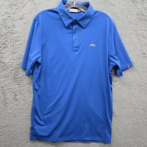 Kjus Men's Blue Polo Shirt Short Sleeve 50+ UPF Golf Size S - Picture 1 of 11