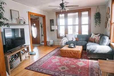 Un-Stuffed Amazing Square Footstool Boho Handmade New 30'' Brown Pouffe - Image 1 of 4