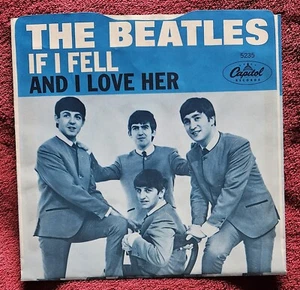 RARE! NEAR MINT- VINYL/SLEEVE "If I Fell" 1964 GORGEOUS SLEEVE/VINYL  WEST COAST - Picture 1 of 9