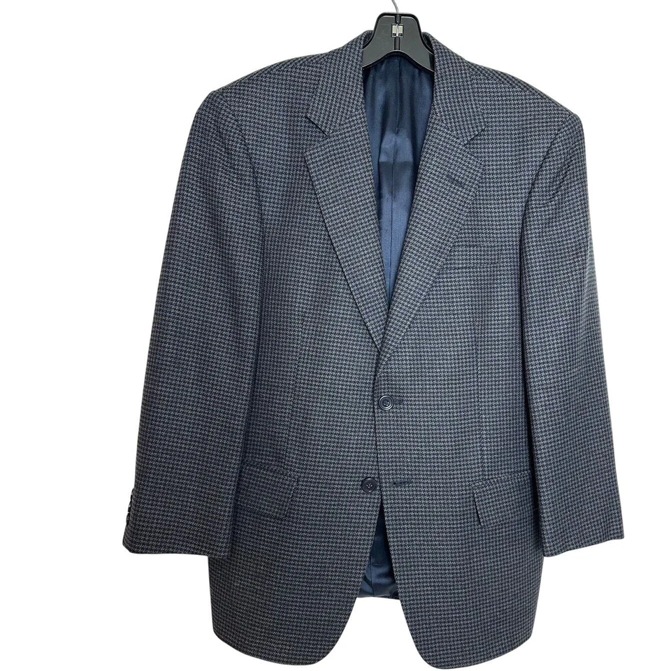 Blazer abrigo deportivo Tallia Uomo para hombre 41R 2 botones pata de gallo chaqueta de lana Foto 1 de 4
