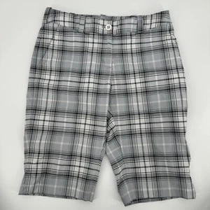 Pantalones Cortos de Golf Nike Golf Para Mujer Talla 6 Dri Fit Tour Performance Gris A Cuadros Bermudas - Imagen 1 de 4