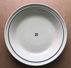 LONGABERGER POTTERY Pie Plate Cream w/Blue Design Dated/iSigned 10” RETIRED NWOT - Picture 1 of 2