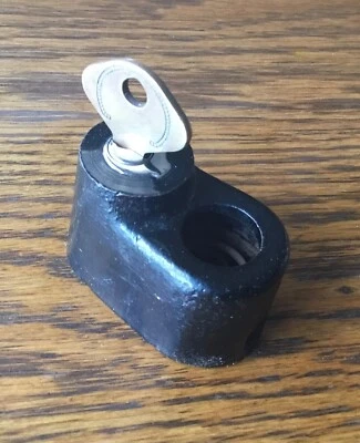 1930s 1940s Ford SPARE TIRE LOCK w/BRIGGS KEY vtg accessory- - Image 1 of 4