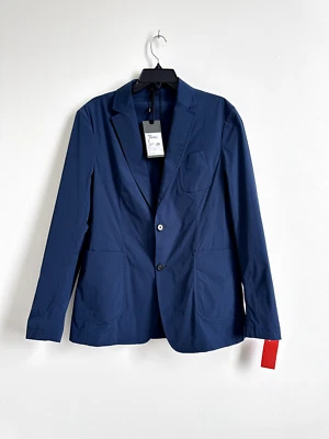 Z ZEGNA 男式修身运动科技可打包外套夹克尺寸 48R $895 蓝绿色 — 第 1/4 张图片