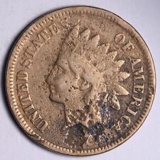 1870 Rotated Rev 180 degrees and Pick Axe Indian Head Cent Penny CHOICE E372 XY