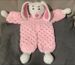 Baby comforter/comfort buddy/lovey - granny hexagon, Rag doll style - BUNNY - Picture 1 of 1